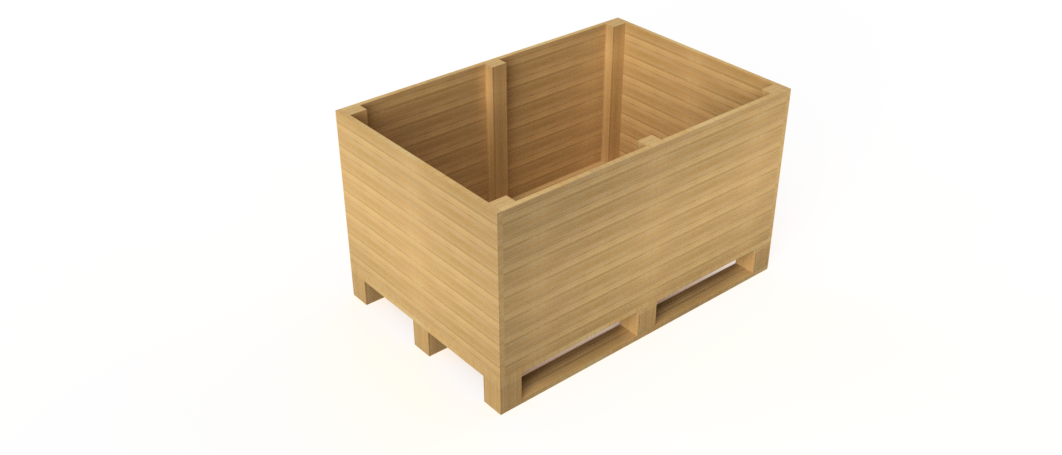 Palettenbox 120 x 80 x 69 cm, 480 Liter