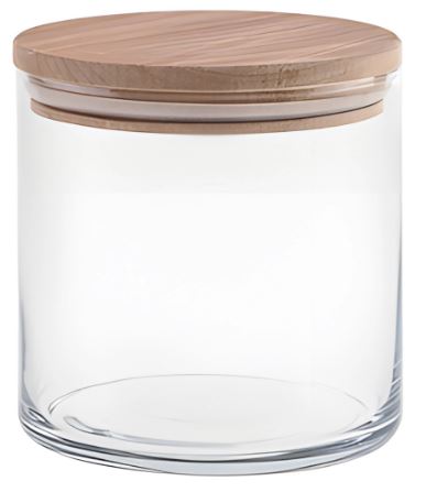 Vorratsglas 0,5 l mit Buchenholzdeckel